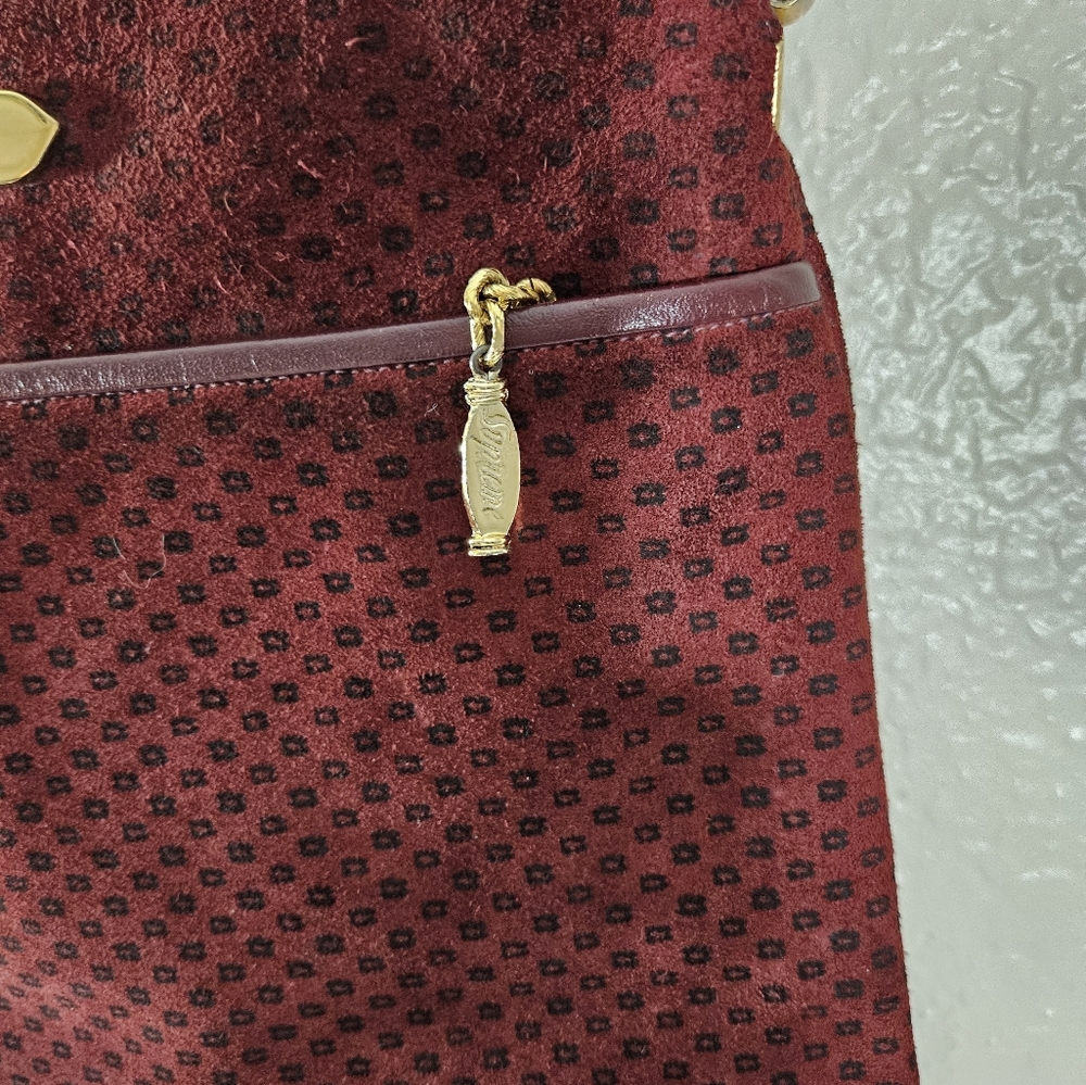 Bags by Supreme Maroon Suede Crossbody - Picture 7 of 8